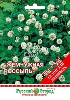 Газон цветущий Жемчужная россыпь(белый клевер) (30г) Русский Огород
