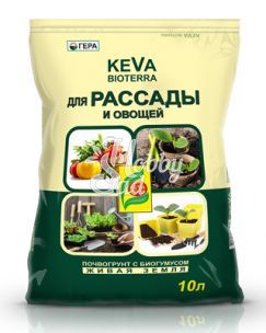 Грунт KEVA BIOTERRA  "Живая земля" для Рассады и Овощей (10 л) ГЕРА