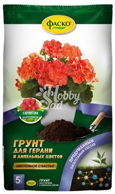Грунт для Герани и ампельных цветов ФАСКО Цветочное Счастье (5 л)