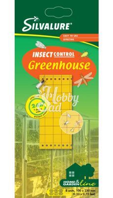 Клеевая ловушка от летающих вредителей 100*230 (SILVALURE GREEN HOUSE Yellow) (8 шт)