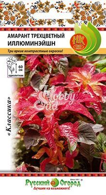 Цветы Амарант Иллюминэйшн трехцветный (0,1 г) Русский Огород