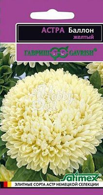 Цветы Астра Баллон желтый густомахровый (0,1 г) Гавриш