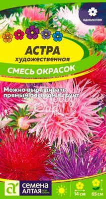 Цветы Астра Художественная Смесь Окрасок (0,3 гр) Семена Алтая