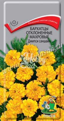 Цветы Бархатцы Джипси саншайн отклоненные махровые (0,4 г) Поиск