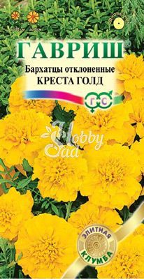 Цветы Бархатцы Креста Голд отклоненные (10 шт) Гавриш серия Элитная клумба