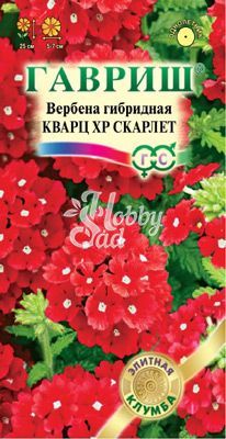 Цветы Вербена Кварц ХР Скарлет гибридная (5 шт) Гавриш серия Элитная клумба
