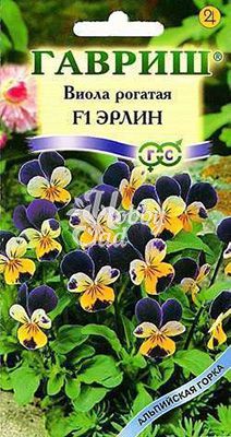 Цветы Виола Эрлин рогатая (0,1 г) Гавриш серия Альпийская горка