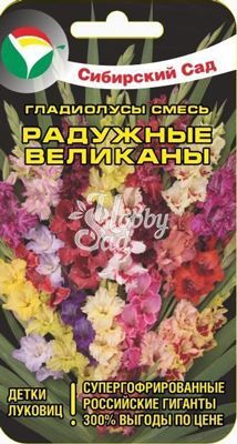 Цветы Гладиолус Радужные великаны смесь (5 гр) Сибирский сад