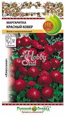 Цветы Маргаритка Красный Ковер (0,05 г) Русский Огород