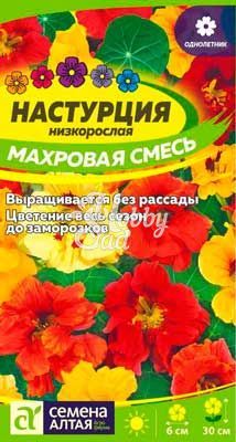 Цветы Настурция Махровая Смесь низкорослая (0,5 гр) Семена Алтая 