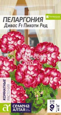 Цветы Пеларгония Дивас Пикоти Ред зональная (4 шт) Семена Алтая Комнатные