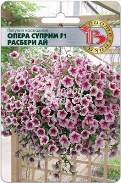Цветы Петуния каскадная Опера Суприм F1 Расбери Ай (5 шт) Биотехника