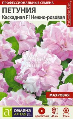 Цветы Петуния Нежно-Розовая Каскадная махровая F1 (10 шт) Семена Алтая