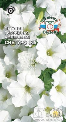 Цветы Петуния Снегурочка F1 ампельная (10 шт) Седек
