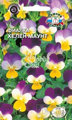 Цветы Фиалка  Хелен Маунт рогатая (желто-фиолетовая) (0,1 г) Седек