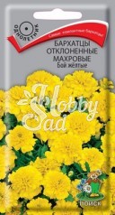 Цветы Бархатцы Бой Желтые отклоненные махровые (0,4 г) Поиск